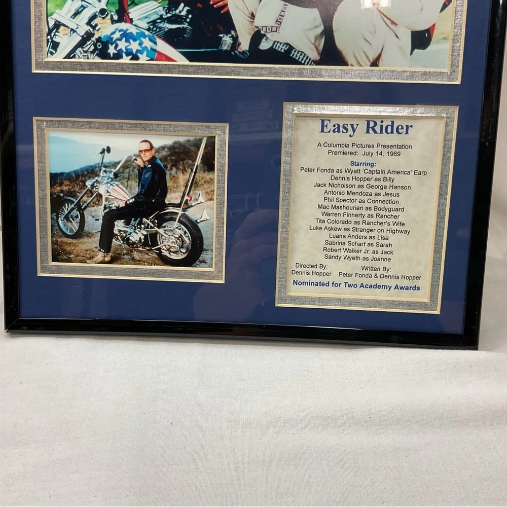Easy‎ Rider Vintage Film Display with Movie photos, Tribute & Film Informaiton
